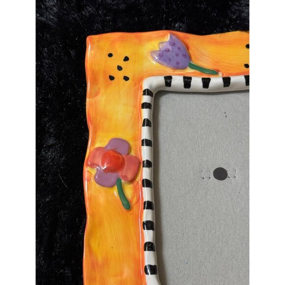 Mary Rose Young Art  Pottery Whimsical Ceramic Picture Frame - Picture 4 of 6